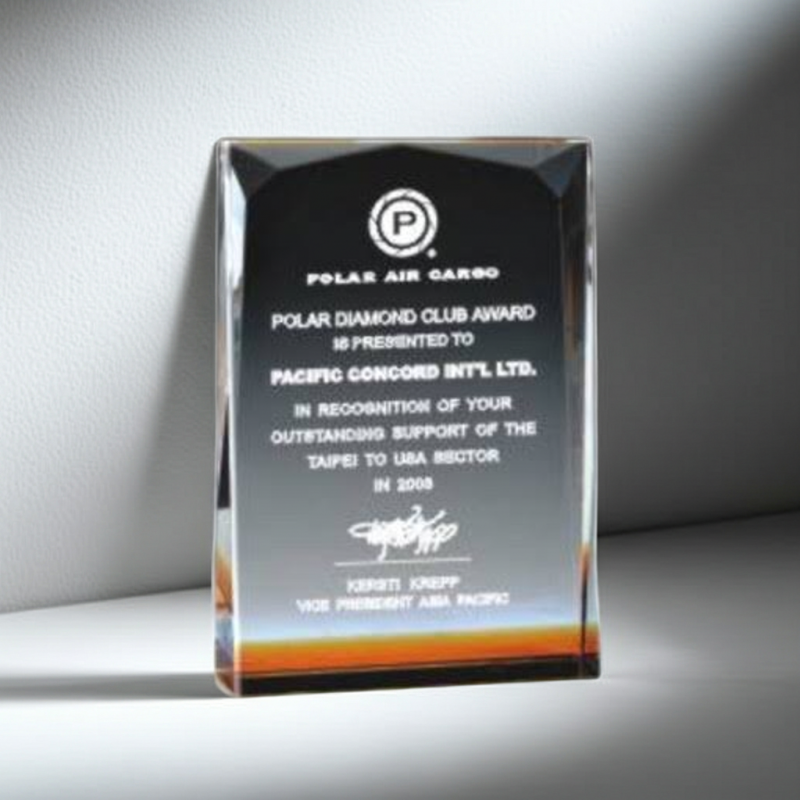 雙色水晶獎牌